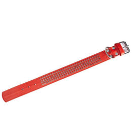 Karlie Vintage Hundehalsband aus Leder mit Nieten in Rot 60cm x 50mm – Bild 1 von 1
