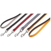 Produktbild von Karlie Vintage Trend Hundeleine aus Leder in Schwarz Braun Grau 100cm 18mm