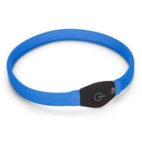 Produktbild von Karlie Visio Light LED Leuchthalsband für langhaarige Hunde Blau mit wiederaufladbarem Akku - 1 Stk.