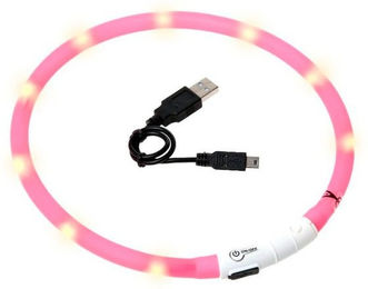 Produktbild von Karlie Visio Light LED Leuchthalsband wasserabweisend und wiederaufladbar rosa