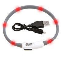 Produktbild von Karlie Visio Light LED-Leuchtring für Katzen grau wasserdicht und wiederaufladbar