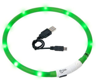 Karlie Visio Light LED Leuchtschlauch-Halsband für Hunde grün USB aufladbar wasserabweisend – Bild 1 von 3