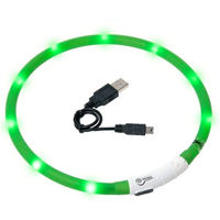 Produktbild von Karlie Visio Light LED Leuchtschlauch-Halsband für Hunde grün USB aufladbar wasserabweisend