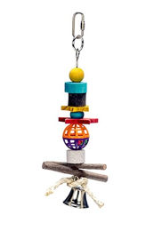 Karlie Vogel Spielzeug Glocke aus Holz und Lava Multicolor 27 cm – Bild 1 von 2