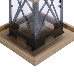 Karlie Vogelhaus Ruth Vogelfutterstation aus Holz in Natur Braun 22x22x32 cm – Bild 1 von 5
