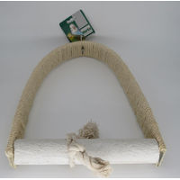 Produktbild von Karlie Vogelschaukel aus Sisal mit Kalksitzstangen für Papageien und Kakadus Beige L 25 x 38 cm