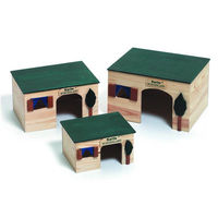 Produktbild von Karlie Wonderland Ecco Häuschen aus Holz für Meerschweinchen und Ratten Grösse L 26 x 19 x 15 cm