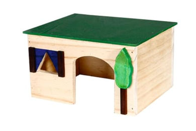 Karlie Wonderland Ecco Nagerhäuschen aus Holz in Braun Natur Größe L – Bild 1 von 5