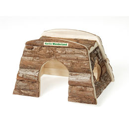 Karlie Wonderland Eckhaus Billy aus Holz für Hamster Meerschweinchen und Kaninchen Braun 35 x 21 x 24 cm – Bild 1 von 2