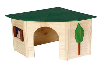 Karlie Wonderland Eckhaus Ecco Nagerhaus aus Holz Grösse L 44 x 31 x 19 cm – Bild 1 von 6