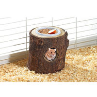 Produktbild von Karlie Wonderland Höhle mit Keramiknapf aus Holz für Nager in Natur Braun