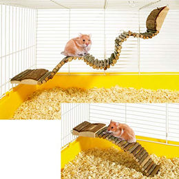 Karlie Wonderland Leiter und Brücke aus Naturholz für Nagetiere 27 x 7 cm – Bild 1 von 8
