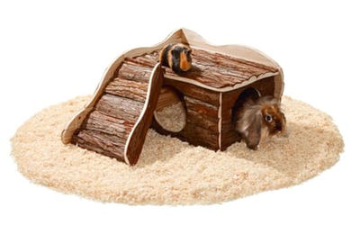 Karlie Wonderland Trapper Kleintierhaus aus Holz für Nager Braun 40 x 50 x 25 cm – Bild 1 von 4