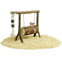 Produktbild von Karlie Wonderland Tunnelschaukel aus Echtholz für Hamster und Mäuse mit Kletterseil Größe L