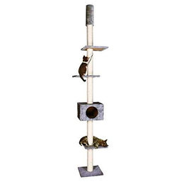 Karlie XXL Kratzbaum Cometa grau mit Deckenspanner und Sisal H 263 cm – Bild 1 von 5