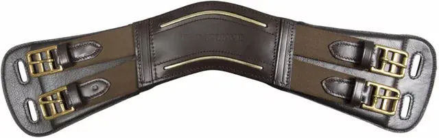 Karlslund Anatomisch geformter Ledergurt Dunkelbraun 40 cm - 40 cm – Bild 1 von 2