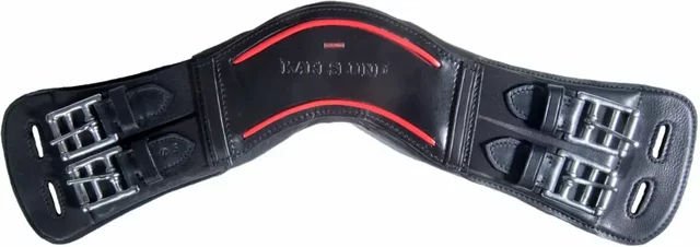 Karlslund Anatomisch geformter Sattelgurt aus Leder in Schwarz 55 cm - 55 cm – Bild 1 von 2
