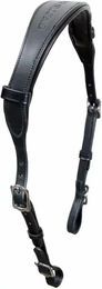 Karlslund Anatomisches Genickstück aus Leder für Pferde in Schwarz – Bild 1 von 4