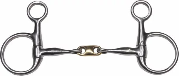 Karlslund B-Gebiss aus Edelstahl 13,5 cm Silber Gelb – Bild 1 von 2