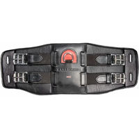 Produktbild von Karlslund Ergonomischer Leder-Kurzgurt für Pferde in Schwarz 45 cm