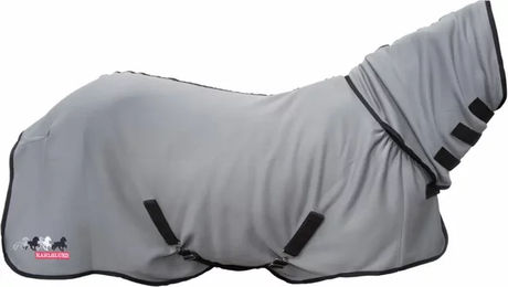 Produktbild von Karlslund Fleecedecke für Pferde mit Halsabdeckung aus Polyester in Grau 125 cm