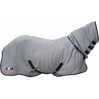 Produktbild von Karlslund Fleecedecke für Pferde mit Halsabdeckung aus Polyester in Grau 125 cm