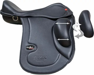 Karlslund Flex Dressursattel aus Leder mit KneeFit in Schwarz 17 Zoll – Bild 1 von 2