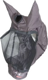 Produktbild von Karlslund Fliegenmaske für Pferde aus Polyester mit Mähnenloch in Schwarz oder Grau