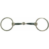 Produktbild von Karlslund Gebiss für Pferde einfach-gebrochen mit 2 Ringen aus Edelstahl in Blau 11,5 cm - 11,5 cm