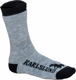 Karlslund Hverinn Reitsocken aus Wolle für Damen und Herren in Grau und Schwarz Größe 36-42 – Bild 1 von 3