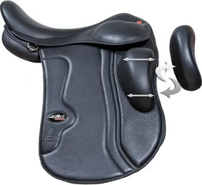 Produktbild von Karlslund KneeFit Reitsattel aus Leder in Schwarz