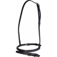 Produktbild von Karlslund Kombiniertes Reithalfter für Pferde aus Leder Schwarz/Chrom