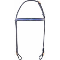 Produktbild von Karlslund Kopfstück New Style aus Leder für Pferde in Blau oder Schwarz