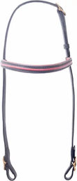 Produktbild von Karlslund Kopfstück Reiten New Style aus Leder in Rot oder Schwarz