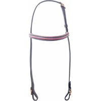 Produktbild von Karlslund Kopfstück Reiten New Style aus Leder in Rot oder Schwarz