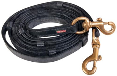 Produktbild von Karlslund Lederzügel Braun mit Messingbeschlägen - 250 cm