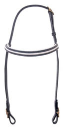 Karlslund New Style Kopfstück aus Leder in Weiß – Bild 1 von 2