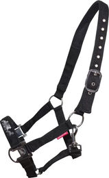 Karlslund Pferdehalfter aus Nylon mit Klettverschluss Schwarz – Bild 1 von 4