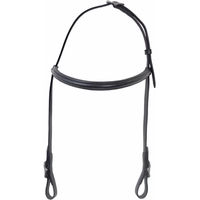 Produktbild von Karlslund Pferdekopfstück mit Stirnband aus Leder in Schwarz
