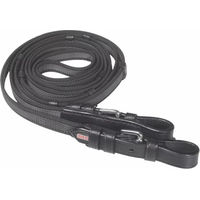 Produktbild von Karlslund Pferdezügel mit Schnallen und Stoppern aus Gummi in Schwarz - 250 cm