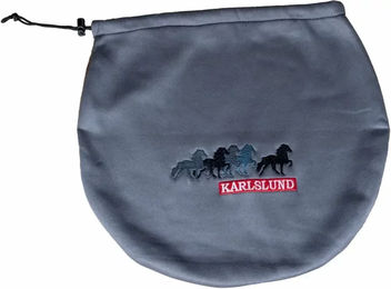 Karlslund Reithelmtasche aus Fleece in Grau und Blau 40x45 cm Unisex – Bild 1 von 1