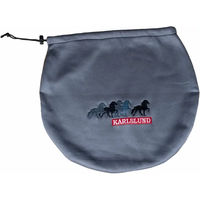 Produktbild von Karlslund Reithelmtasche aus Fleece in Grau und Blau 40x45 cm Unisex