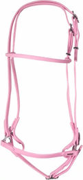 Produktbild von Karlslund Reittrense mit hannoveranischem Reithalfter aus Biothane in Rosa