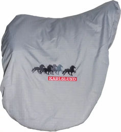 Karlslund Riding Equipment Wasserdichte Sattelabdeckung für Pferde in Grau mit Fleece-Futter – Bild 1 von 2