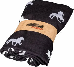 Produktbild von Karlslund Schal mit Pferdemotiven aus Viskose Unisex Beige Schwarz