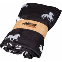 Produktbild von Karlslund Schal mit Pferdemotiven aus Viskose Unisex Beige Schwarz
