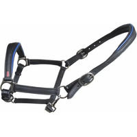 Produktbild von Karlslund Soft Comfort Pferd Halfter aus Leder in Blau