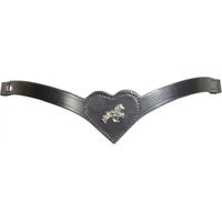 Produktbild von Karlslund Stirnband Heart And Horse aus Leder in Schwarz für Pferde