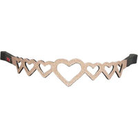 Produktbild von Karlslund Stirnband Kombi Multi Heart aus Leder für Pferde in Schwarz und Rosa