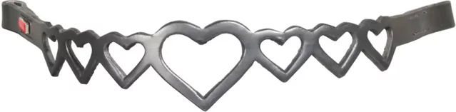 Produktbild von Karlslund Stirnband Kombi Multi Heart aus Leder in Schwarz für Pferde